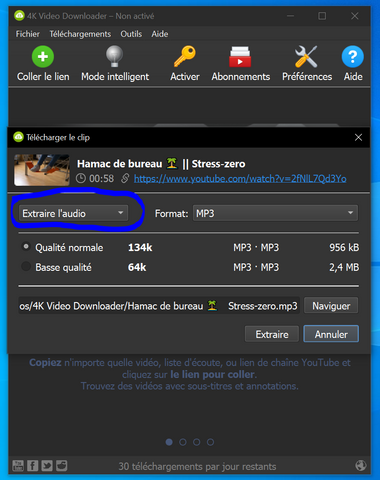 Convertir vidéo youtube en mp3