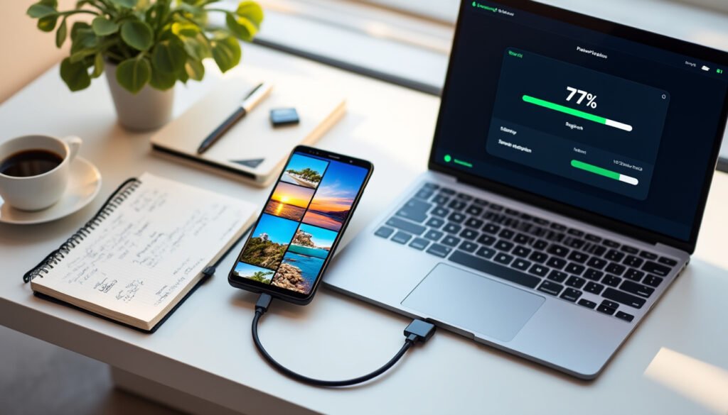 découvrez comment transférer facilement vos photos de votre téléphone samsung vers votre pc à l'aide d'un câble usb. suivez notre guide étape par étape pour sauvegarder vos souvenirs en toute simplicité.